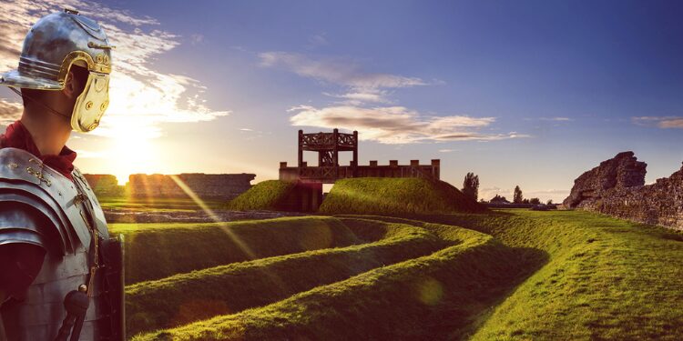 Days Out In Kent, South East England Richborough Roman Fort And Amphitheatre