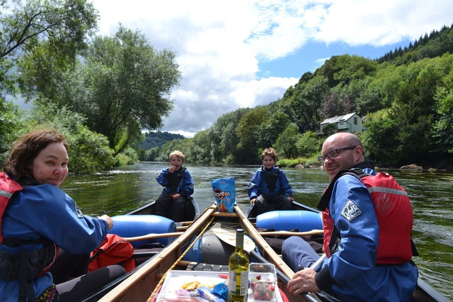 Canoeing On The River Wye
